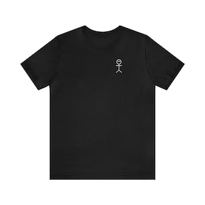Tiny Stick Figure Shirt, Minimalist Design, Unisex Jersey Tee