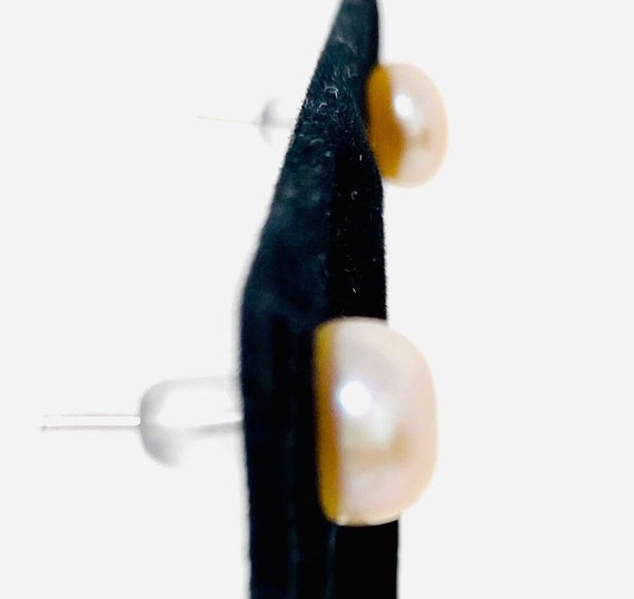 8mm Cultured Pearl Earrings - image 1
