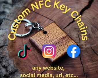 Custom NFC Key Chain, Handmade, Sustainable, making a difference