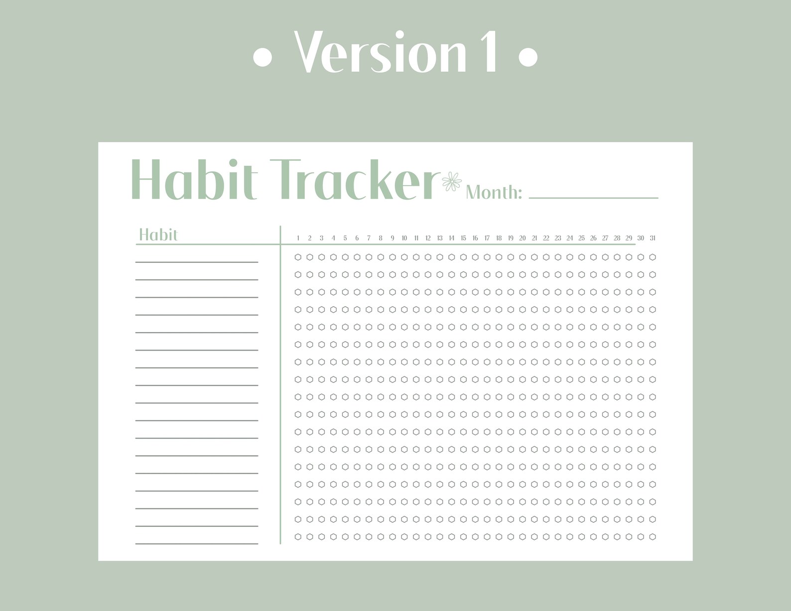 Monthly Habit Tracker • Printable | Digital Download - Etsy