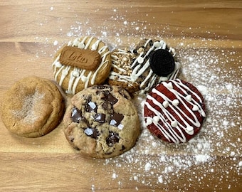 Texas Cookie Flight | Six Quarter Pound Bakery Style Cookies | Sampler Gift Box