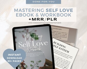 Self Love Ebook Guide, Coaching Workbook, Wellness Ebook, MRR, Master Resell Rights, PLR, Digital Products, Mental Health Guide, DFY Product