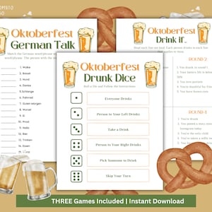 Oktoberfest Games, Printable Bundle of Oktoberfest Games, Beer Festival Game, Oktoberfest Party Game, Adult Drinking Games, Instant Download