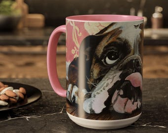 Bulldog Mug | Colorful Ceramic Coffee Mug