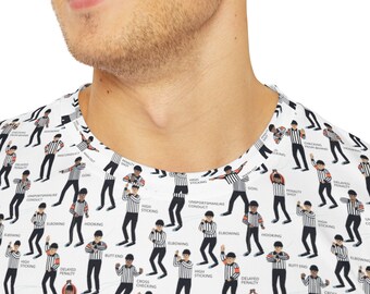 Men's Hockey Referees T-Shirt, Ice Hockey Penalties Print