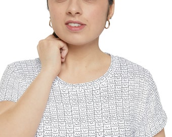 Women's Cat Print T-Shirt