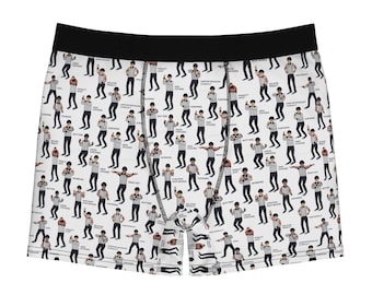 Hockey Referee Pattern Boxer Briefs | All-Over Print