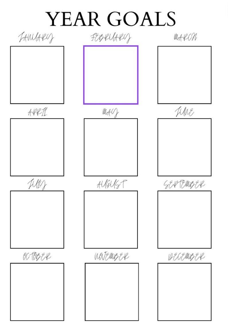 Minimalist Bullet Journal Template - Etsy
