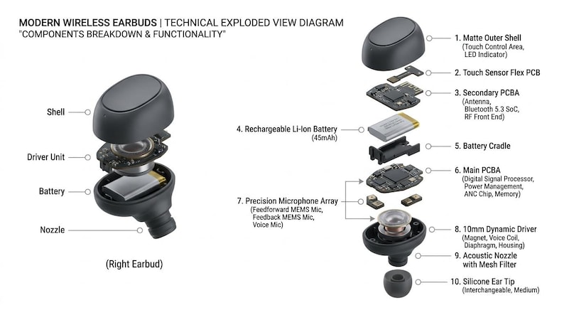 Microphone Exploded Custom Exploded View Render | 3D Product Visualization | Technical ...