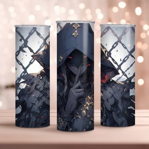 Swift Executioner in Anime Style - 20oz Skinny Tumbler Wrap, Sublimation Design - Instant Download