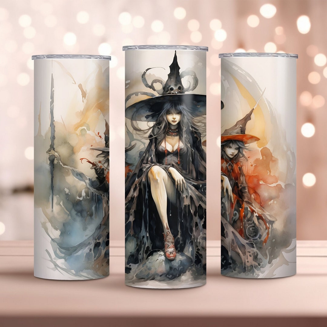 Wicked Witches 20oz Skinny Tumbler Wrap | Halloween Drinkware Decor ...
