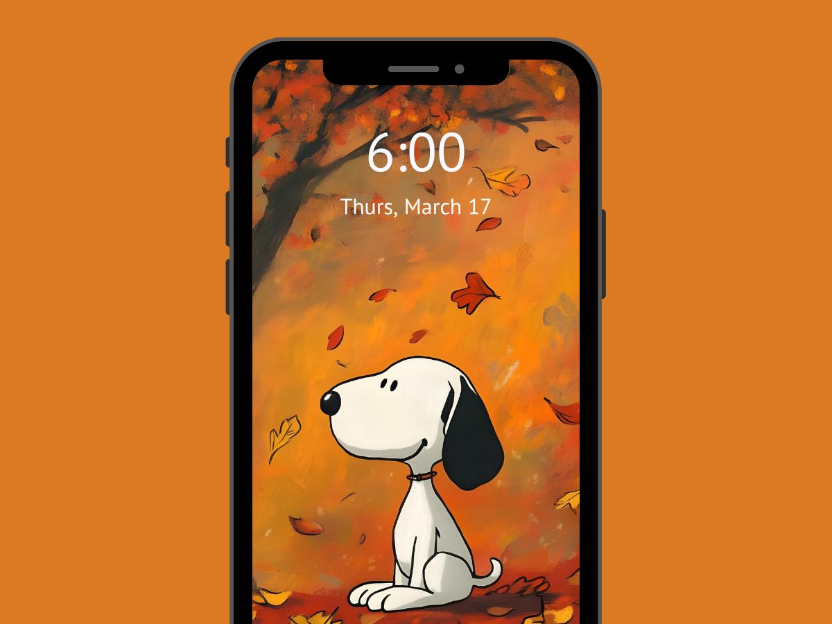 かわいいスヌーピーの壁紙 | 秋の美的壁紙 | 秋の iPhone 壁紙 | 秋の美的壁紙 | ピンクの壁紙 | すぐにダウンロード - Etsy 日本