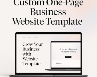 Custom One-Page Business Website Template | Modern Responsive Landing Page | SEO Ready Website Design | Digital Download
