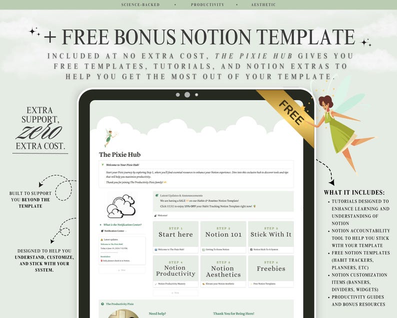 The Ultimate Notion Second Brain GTD Notion Template PARA Method Notion Life Planner Template All-In-One Pink Notion Template image 8
