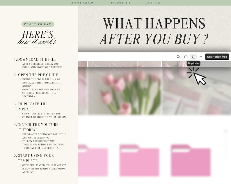 The Ultimate Notion Second Brain GTD Notion Template PARA Method Notion Life Planner Template All-In-One Pink Notion Template image 10