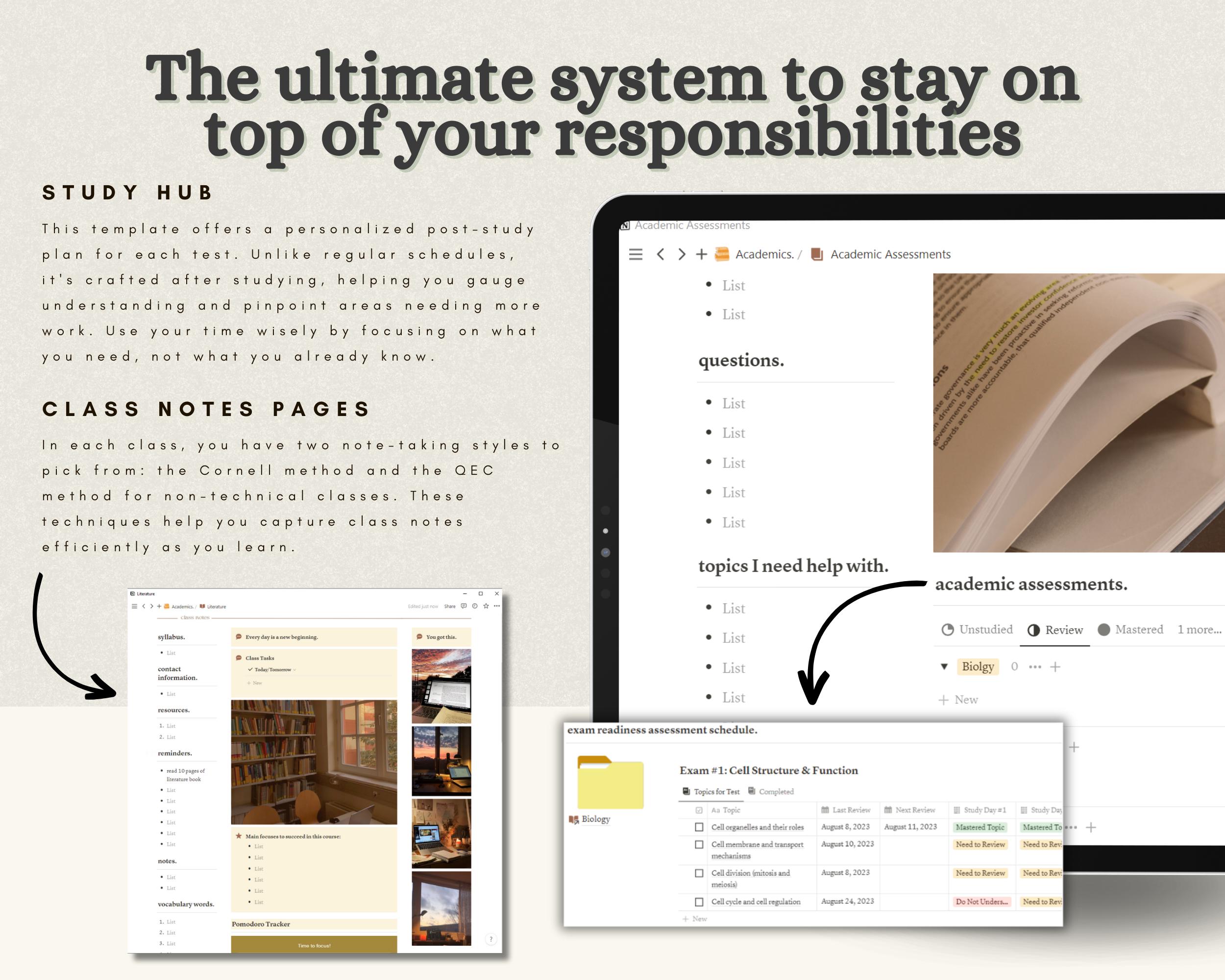 Notion Template Student, Assignment Tracker Notion, Course Tracker ...
