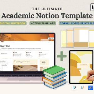Notion Template Student, Assignment Tracker Notion, Course Tracker,  Study Planner, Lecture Notes Template, Cornell Notes, School Notion