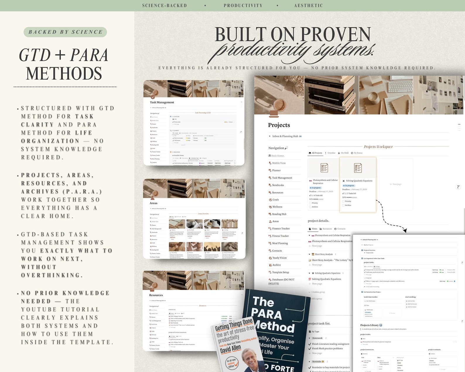 The Ultimate Notion Second Brain GTD Notion Template PARA Method Notion ...