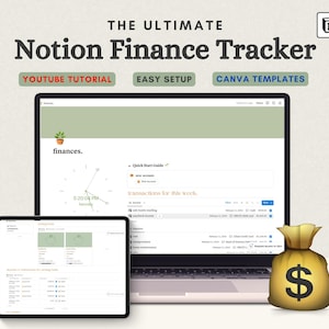 Finance Tracker Notion Template, Easy Budget Template Notion, Budget Tracker, Finance Notion, Income Expense Tracker, Daily Finance Planner