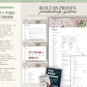 The Ultimate Notion Second Brain GTD Notion Template PARA Method Notion Life Planner Template All-In-One Pink Notion Template image 4