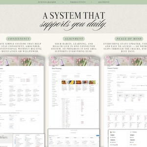 The Ultimate Notion Second Brain GTD Notion Template PARA Method Notion Life Planner Template All-In-One Pink Notion Template image 3