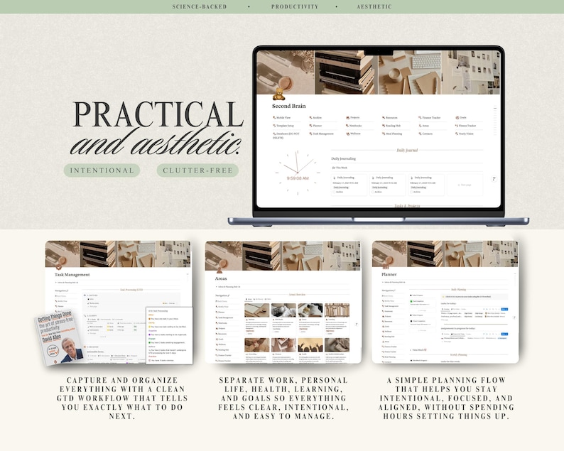 The Ultimate Notion Second Brain GTD Notion Template PARA Method Notion ...