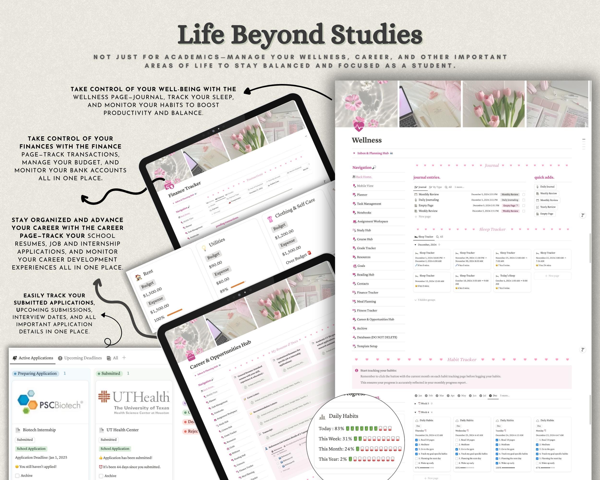 GTD Notion Template, Student Notion Planner, PARA Method Notion ...