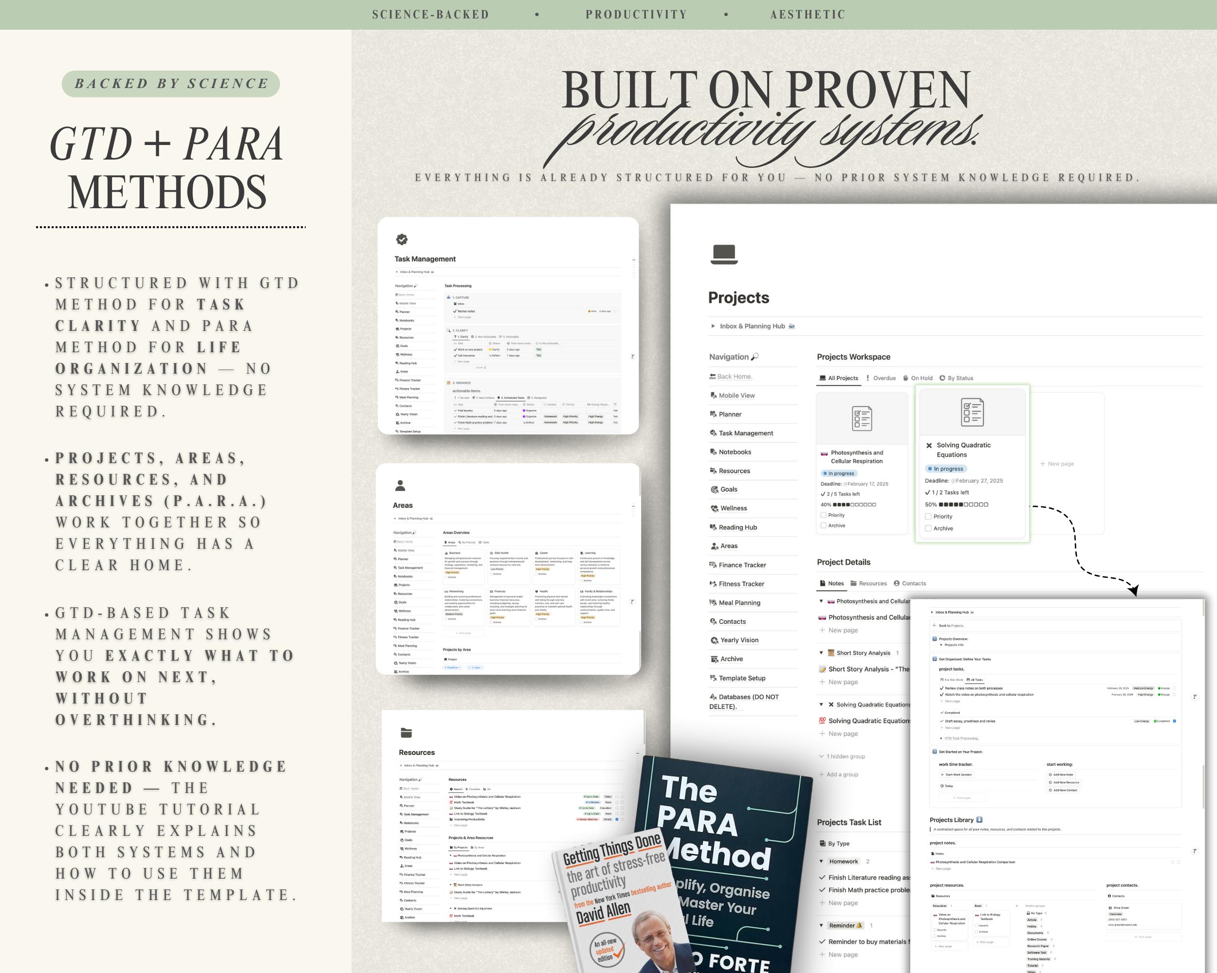 The Ultimate Notion Second Brain GTD Notion Template PARA Method Notion ...