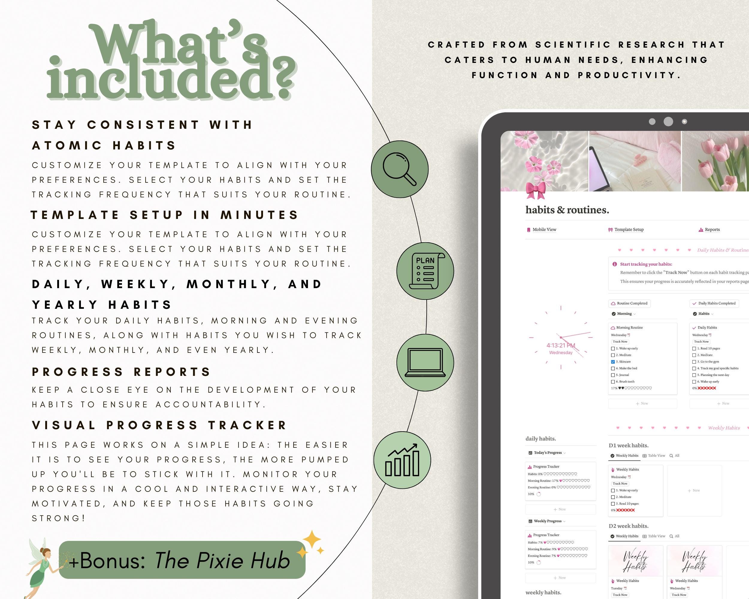 Notion Daily Routine Notion Habit Tracker, Notion Routines, Daily, Weekly, Monthly Notion ...