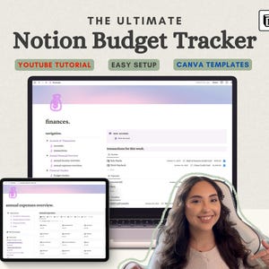 Easy Budget Template Notion, Notion Personal Finance Template, Bill Tracker and Calendar, Expenses Tracker,Subscription Tracker,2024 Planner