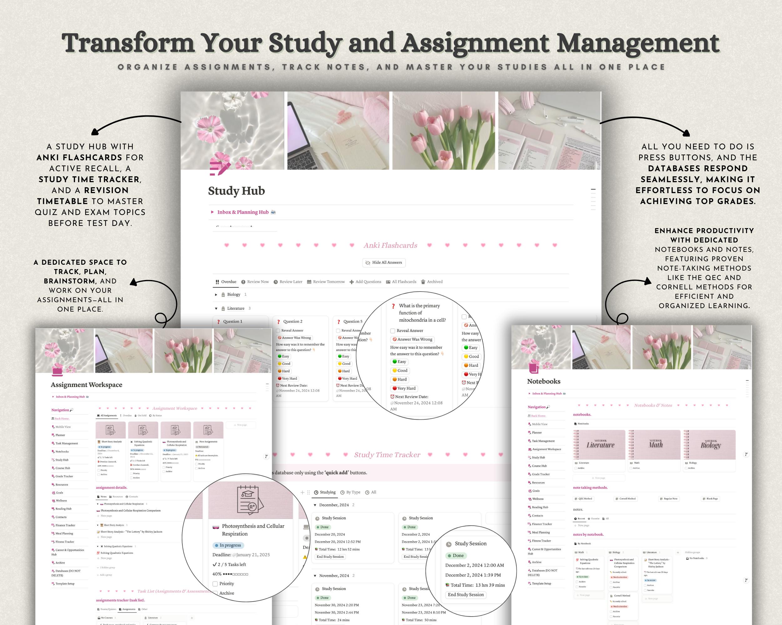 GTD Notion Template, Student Notion Planner, PARA Method Notion ...
