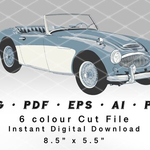 Austin Healey 3000 SVG file