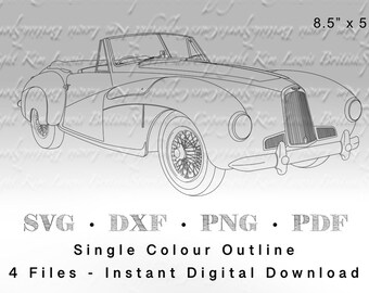 Aston Martin DB1 Outline SVG File