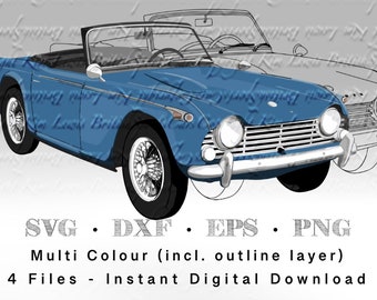 Triumph TR4 SVG File (incl. outline layer)