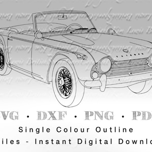Triumph TR4 - Outline SVG File