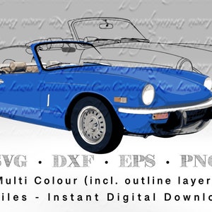 Triumph Spitfire SVG File (incl. Outline Layer)