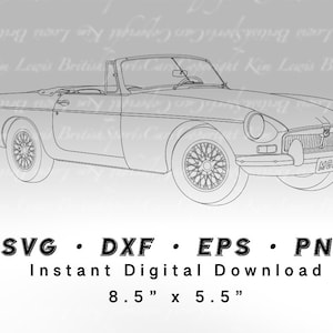 MGB Roadster SVG File
