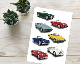 Triumph Cars Sticker sheet