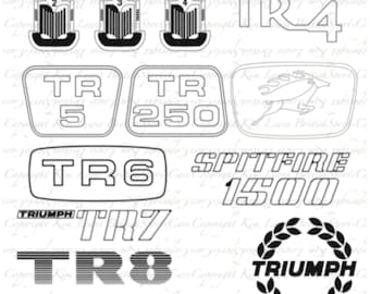 Triumph Badge SVG cutting file bundle