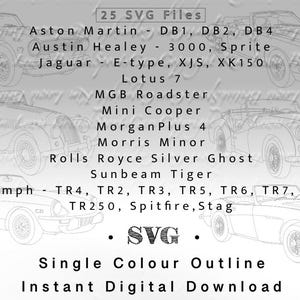 British Classic Car SVG Bundle