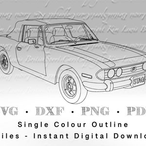 Triumph Stag Outline SVG File