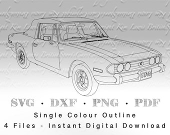 Triumph Stag Outline SVG File