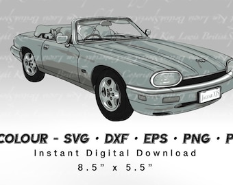 Jaguar XJS - 6 colour SVG file