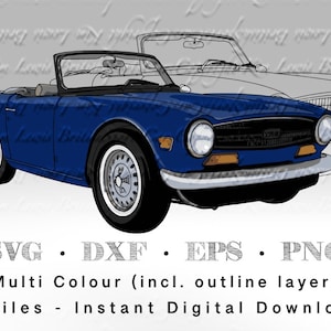 Triumph TR6 SVG file (incl. outline layer)