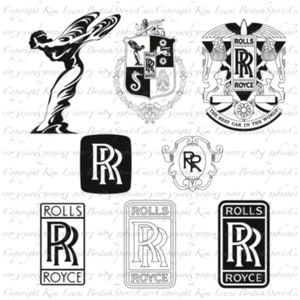 Lot de fichiers de découpe SVG pour badge Rolls Royce