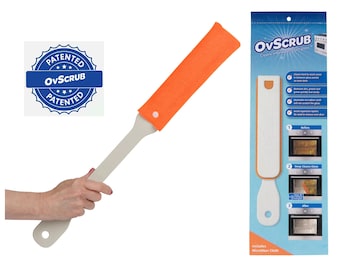 OvScrub Oven Glass Cleaning Tool - Cleans Between Oven Glass Doors - Patented Design