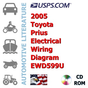 2005 Toyota Prius EWD599U Complete Electrical Wiring Diagram Shop Manual
