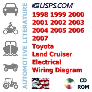 1998 1999 2000 2001 2002 2003 2004 2005 2006 2007 Toyota Land Cruiser Complete Electrical Wiring Diagram Shop Manual