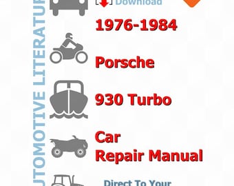 Porsche 930 Turbo 1976-1984 Service Manual Repair, Workshop Factory Manual, DIY Guide Maintenance, Instant Download PDF - English Language