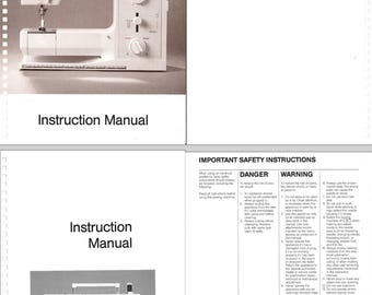 Manual de instrucciones y libro de referencia para la máquina de coser electrónica Bernina 1008, B1008 - Inglés